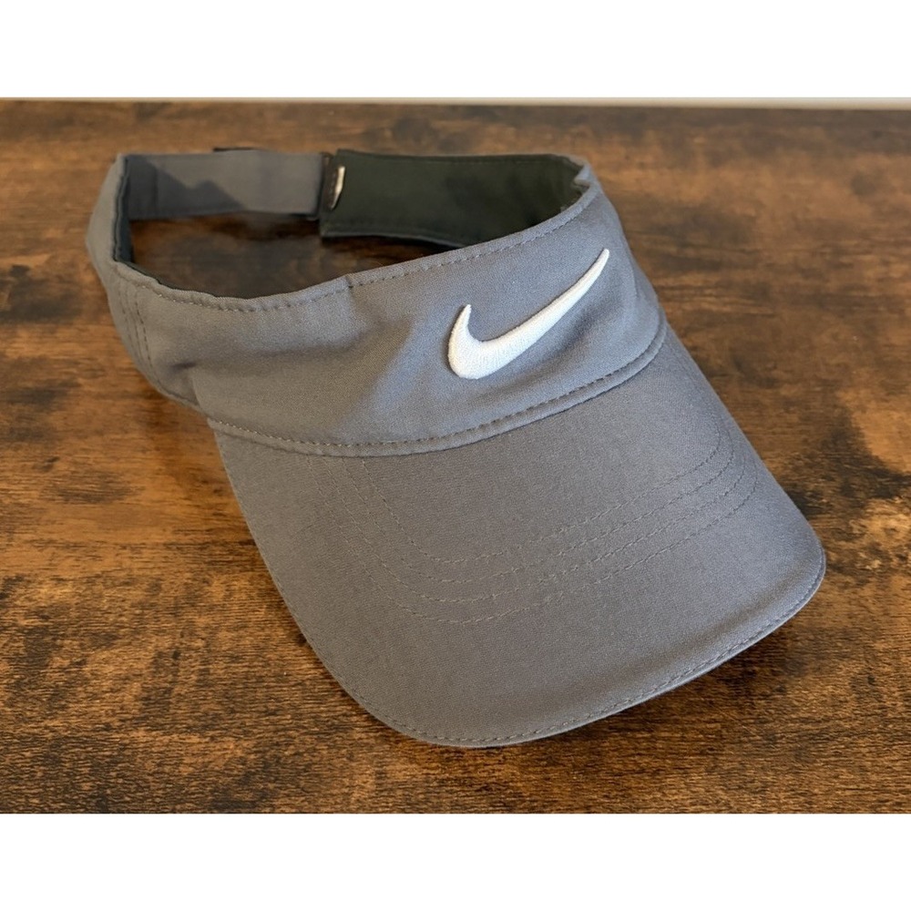 Nike Golf Black Adjustable Strap Sunvisor With Embroidered White Logo
